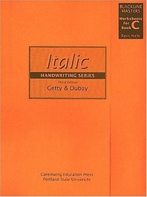 Getty-Dubay Italic Handwriting Series Blackline Masters Worksheets for Book C