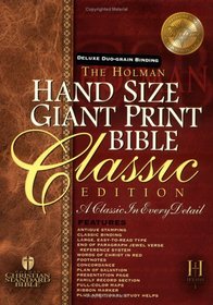 Holman Christian Standard Bible: Black Duo-Tone Bonded Leather Index, Hand Size Giant Print Reference Bible