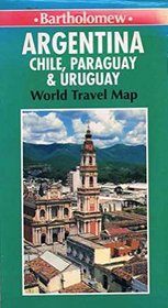 Argentina Chile, Paraguay & Uruguay : World Travel Map