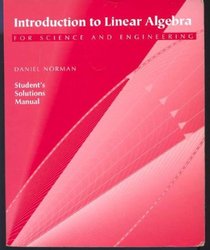 Students Solutions Manual to Introduction to Linear Algebra for S