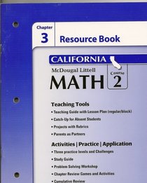 California Math Course 2 (Resource Book, Chapter 3)