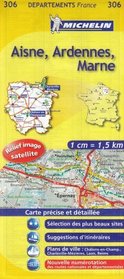 Aisne, Ardennes, Marne 1:150,000 Road Map #306