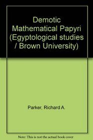 Demotic Mathematical Papyri