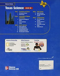 Glencoe Science: TEXAS Science, Grade 6 (Texas Teacher Wraparound Edition)