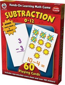Hands-On Learning Subtraction 0-12 Card Game (Hands-On Learning Card Games)