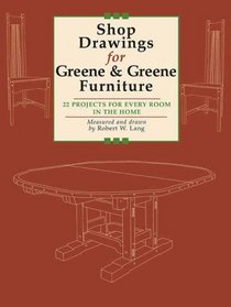 Shop Drawings for Greene & Greene Furniture: 23 American Arts and Crafts Masterpieces