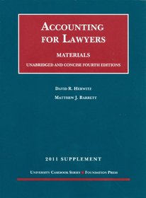 Accounting for Lawyers, 4th and Concise 4th, 2011 Supplement