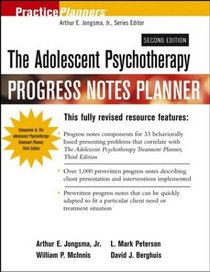 The Adolescent Psychotherapy Progress Notes Planner (Practice Planners)