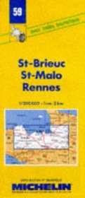 Michelin St. Brieuc/St. Malo/Rennes, France Map No. 59 (Michelin Maps & Atlases)