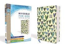 NIV, Bible for Kids, Large Print, Cloth over Board, Turquoise Hearts, Red Letter Edition, Comfort Print: Thinline Edition