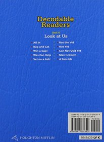 Journeys: Decodable Reader: Unit 6 Grade K