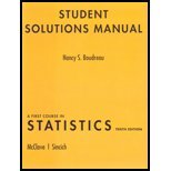 A Student Solutions Manual for First Course in Statistics