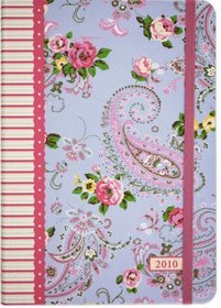2010 Paisley Floral Blue Engagement Calendar (Weekly Planner)