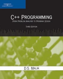 C++ Programming: From Problem Analysis to Program Design