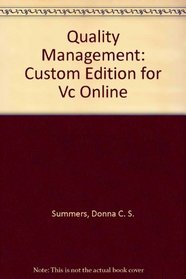 Quality Management: Custom Edition for Vc Online