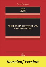 Problems in Contract Law: Cases and Materials Looseleaf Insert Edition