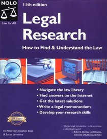 Legal Research: How to Find & Understand the Law (Legal Research)