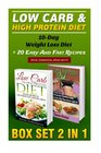 Low Carb  High Protein Diet BOX SET 2 IN 1 10Day Weight Loss Diet  20 Easy And Fast Recipes