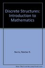 Discrete Structures An Introduction to Mathematics for Computer Science