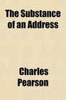 The Substance of an Address