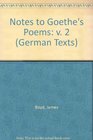 Notes to Goethe's Poems v 2