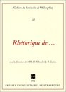 Cahiers du sminaire de philosophie tome 11  Rhtorique de