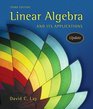 Linear Algebra and Its Applications with CDROM Value Pack