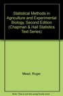 Statistical Methods in Agriculture and Experimental Biology Second Edition