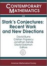 Stark's Conjectures Recent Work And New Directions  An International Conference On Stark's Conjectures And Related Topics August 59 2002 Johns Hopkins University