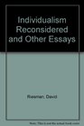 Individualism Reconsidered and Other Essays