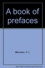 A book of prefaces