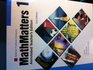 Math Matters 1 Annotated Teacher's Edition 2nd Ed