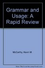 Grammar and Usage A Rapid Review