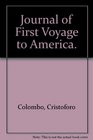 Journal of First Voyage to America