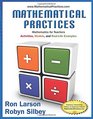 Mathematical Practices Mathematics for Teachers Activities Models and RealLife Examples