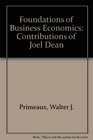 Foundations of Business Economics The Contributions of Joel Dean