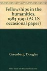 Fellowships in the humanities 19831991