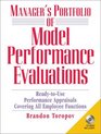 Manager's Portfolio of Model Performance Evaluations ReadyToUse Performance Appraisals Covering All Employee Functions
