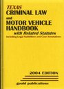 Texas Criminal Law and Motor Vehicle Handbook 2004