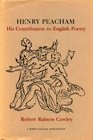 Henry Peacham His Contribution to English Poetry