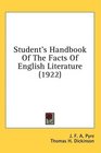 Student's Handbook Of The Facts Of English Literature