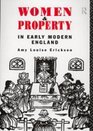 Women and Property in Early Modern England