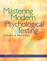 Mastering Psychological Testing Measurement and Assessment
