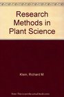 Research Methods in Plant Science