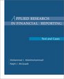 Applied Research in Financial Reporting Text and Cases