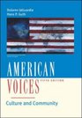 American Voices Culture and Community