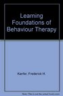 Learning Foundations of Behaviour Therapy