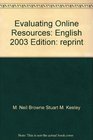 A Prentice Hall guide to evaluating online resources English 2003