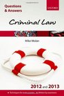QA Criminal Law 2012 and 2013