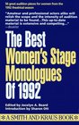 The Best Women's Stage Monologues of 1992 (Best Women's Stage Monologues)